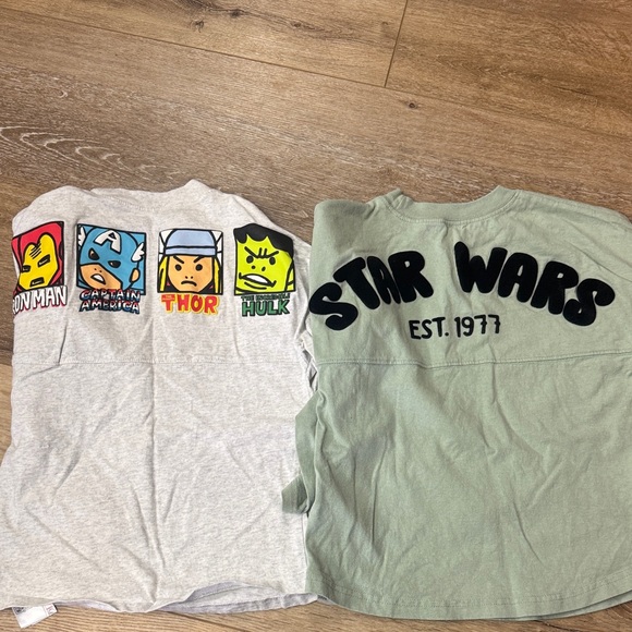 Marvel Kids Long Sleeve Tees in Gray and Green - Picture 2 of 2